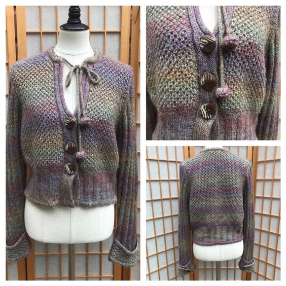 Anthropologie Sweaters - Anthropologie One Girl Who Ombré Striped Wool-Mohair Blend Sweater SZ L